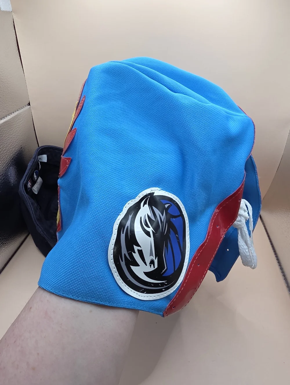 Dallas Mavericks Lucha Libre Mask & Adidas Hat L/XL NBA - Picture 8 of 9